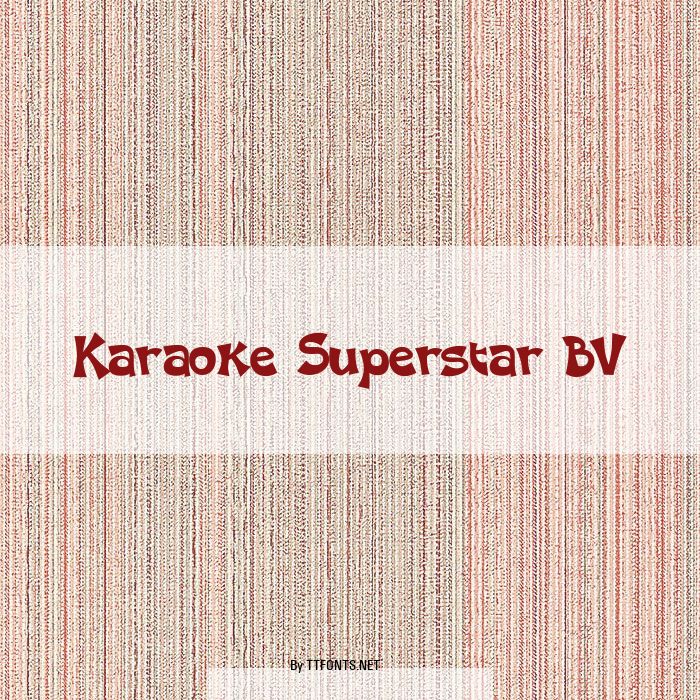 Karaoke Superstar BV example